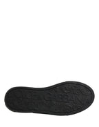 Dolce & Gabbana Blue Canvas Embellished Slip On Men Sneakers Shoes - Eljoys Fashion 