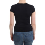 Roberto Cavalli Black Elastane Top Roberto Cavalli