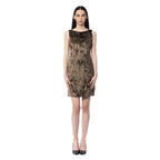 BYBLOS Brown Viscose Casual Dress BYBLOS