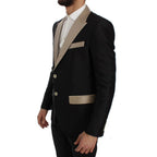 Dolce & Gabbana Black Silk Blazer Dolce & Gabbana