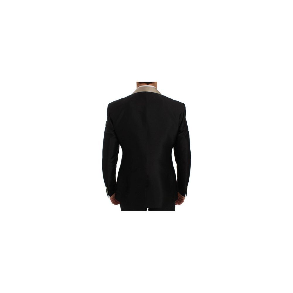 Dolce & Gabbana Black Silk Blazer Dolce & Gabbana