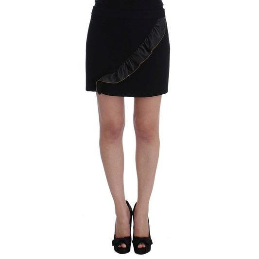 Frankie Morello Black Polyester Mini Skirt Frankie Morello