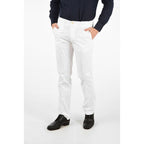 Corneliani White Cotton Chino Pants Corneliani