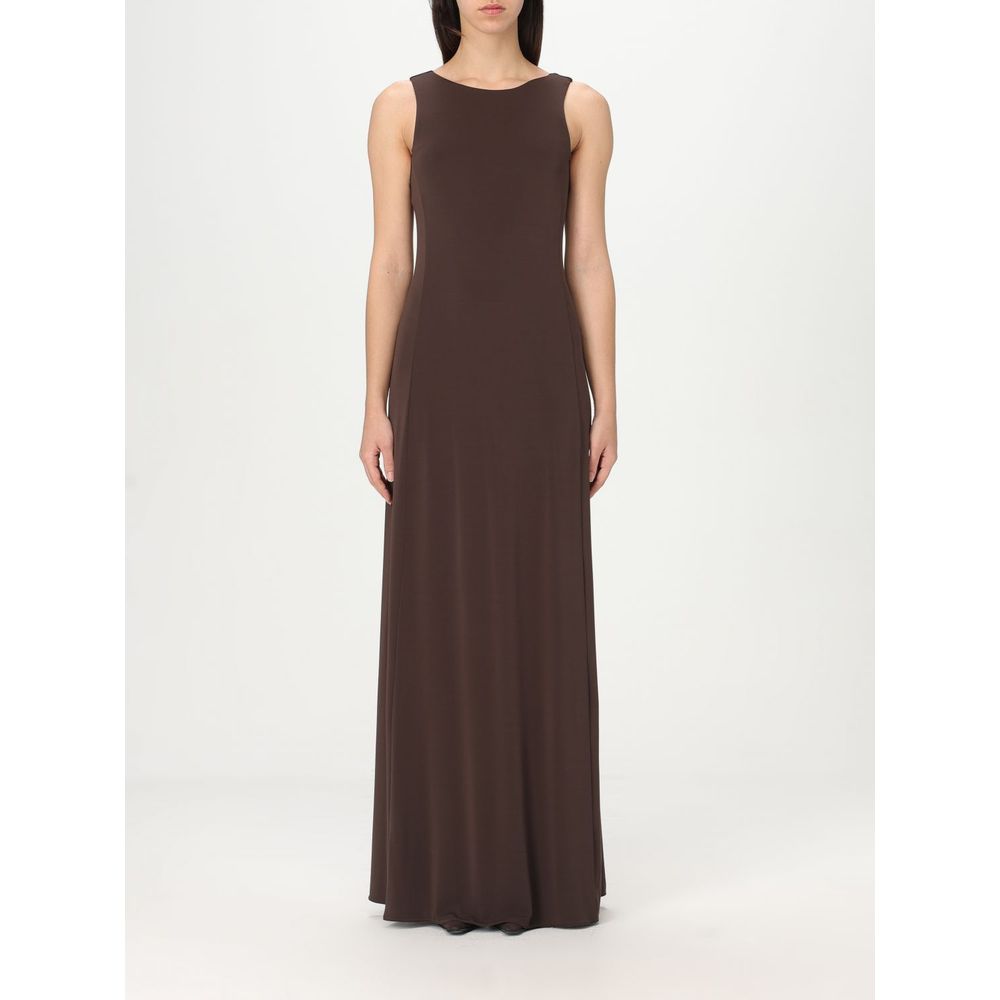 Max Mara Brown Jersey Casual Dress Max Mara