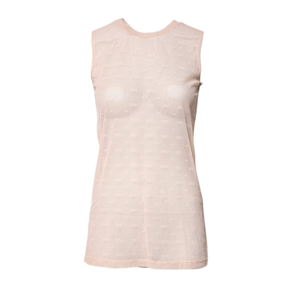 Dolce & Gabbana Beige Nylon Blouse Dolce & Gabbana