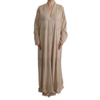Dolce & Gabbana Beige Silk Full-Length Jacket Dolce & Gabbana