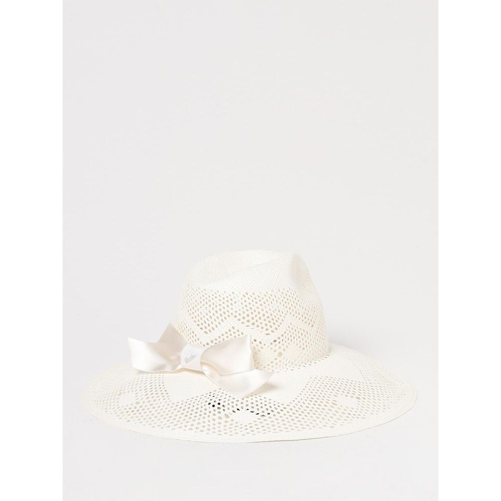 Borsalino White Paper Straw Sunhat Borsalino