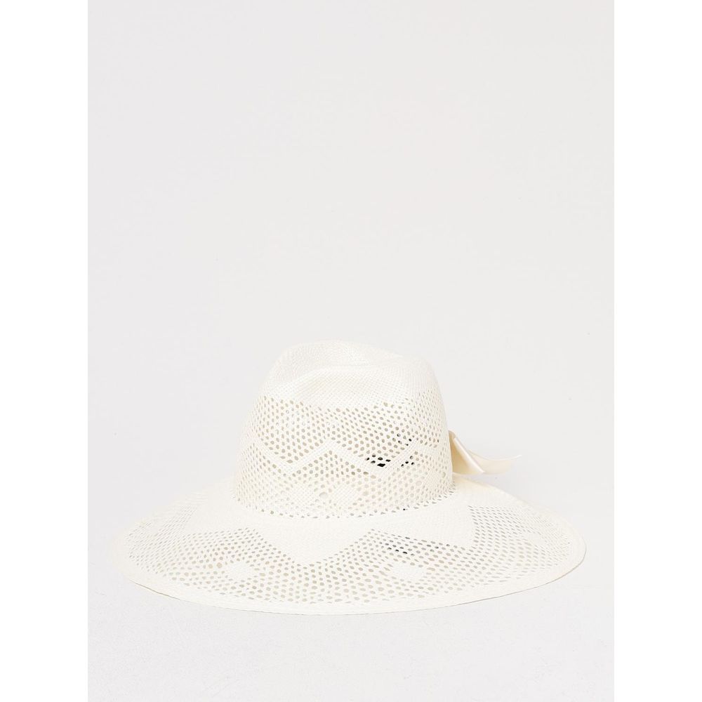 Borsalino White Paper Straw Sunhat Borsalino