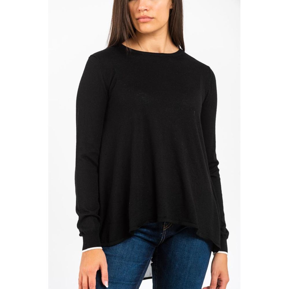 Gas Black Viscose Long Sleeve T-Shirt - Eljoys Fashion 