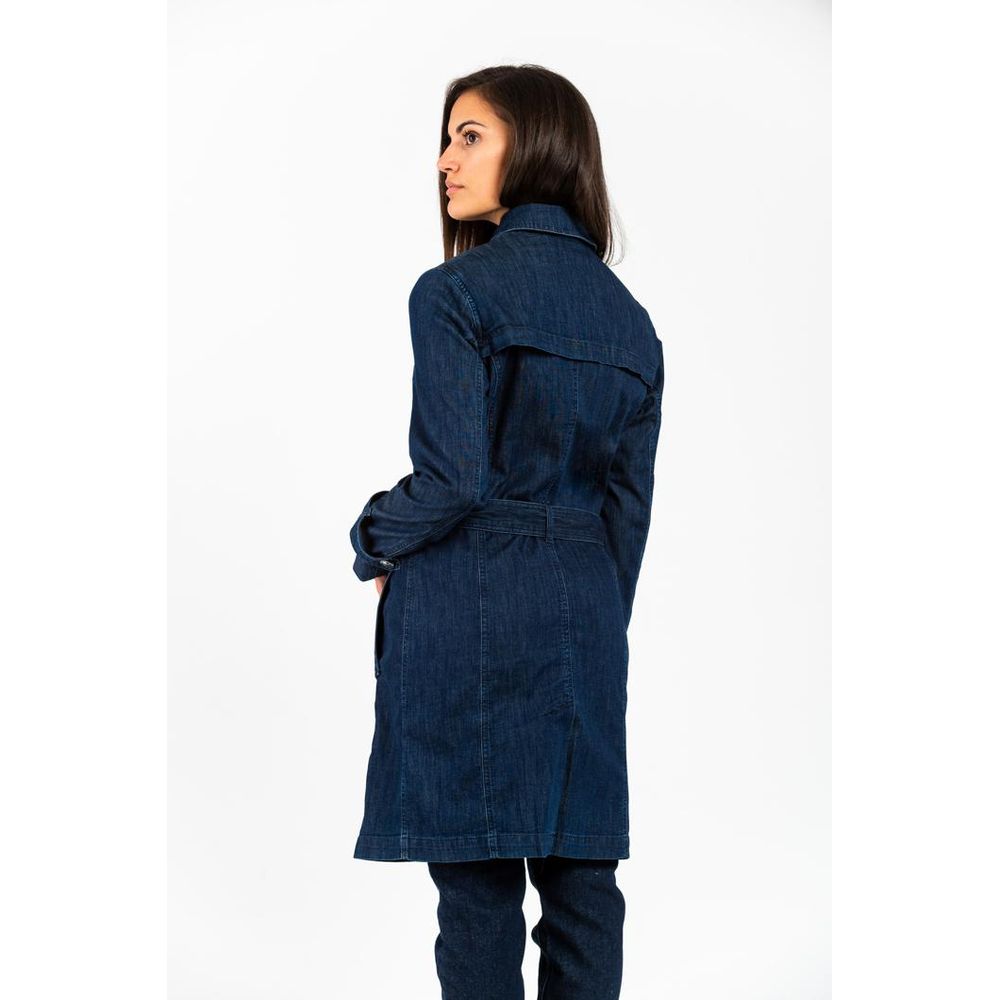 Gas Blue Cotton Denim Jacket - Eljoys Fashion 