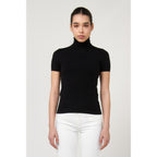 Gas Black Viscose Turtleneck