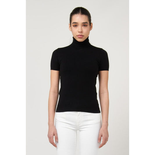 Gas Black Viscose Turtleneck Gas