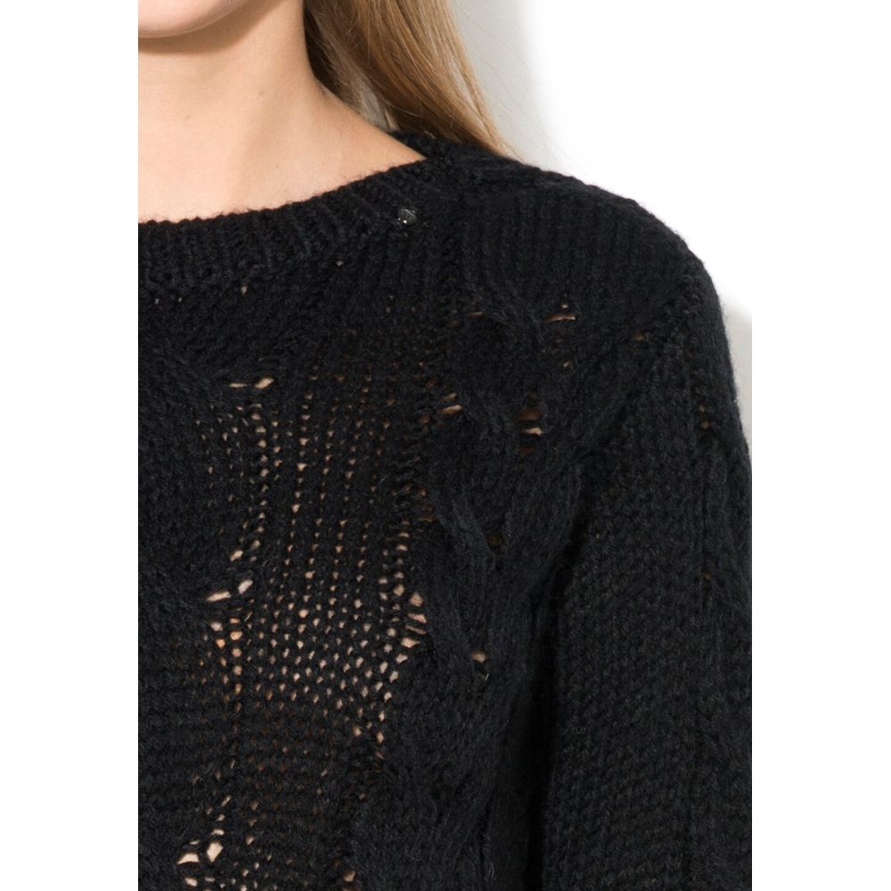 Gas Black Wool Sweatshirt - Eljoys Fashion 
