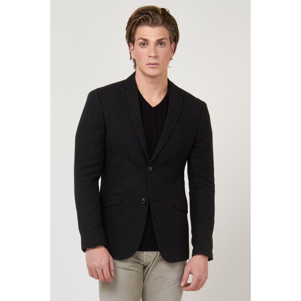 Gas Black Polyester Blazer Gas