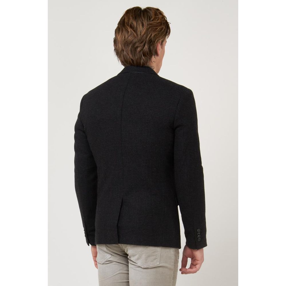 Gas Black Polyester Blazer Gas