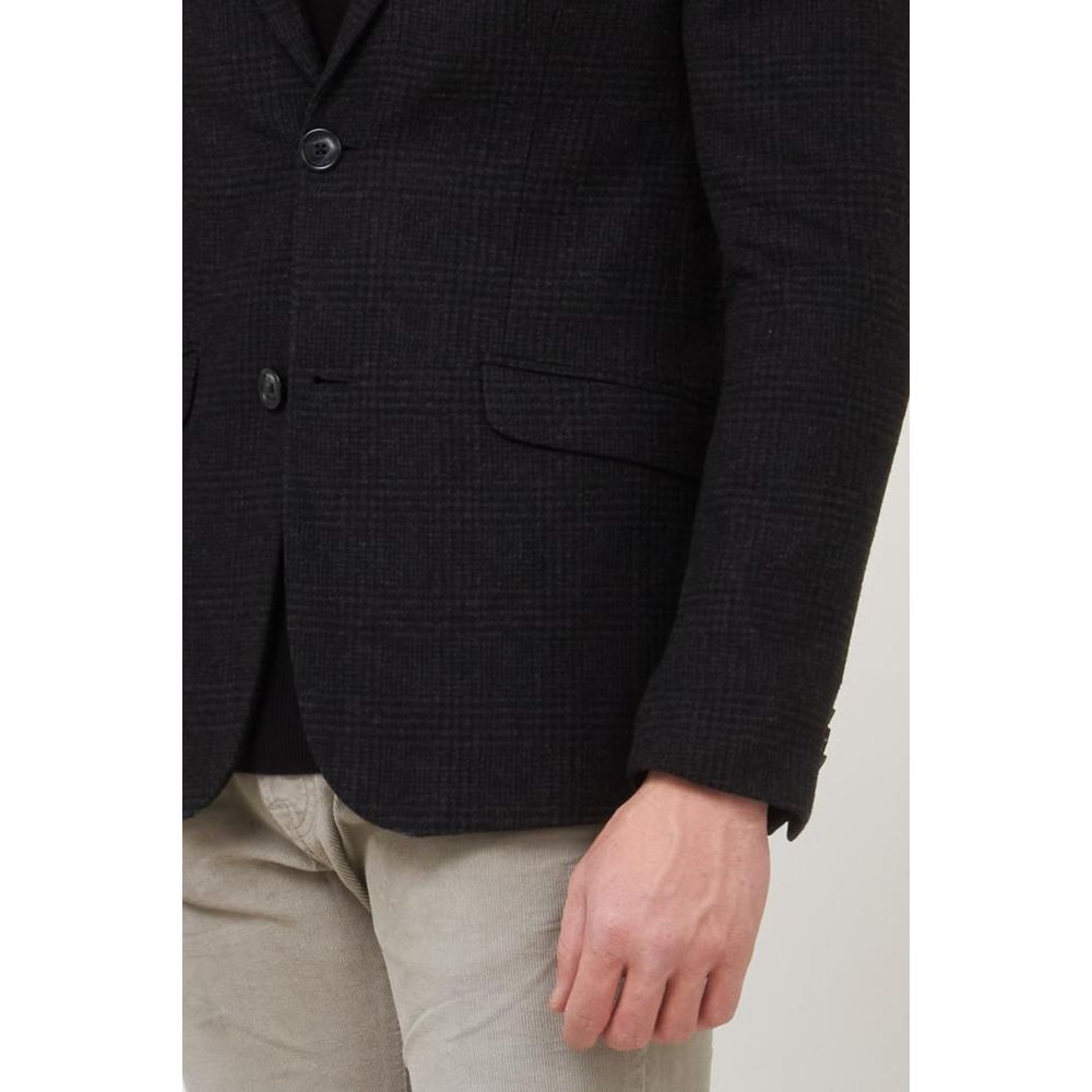 Gas Black Polyester Blazer Gas