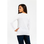 Gas White Cotton Long Sleeve T-Shirt - Eljoys Fashion 