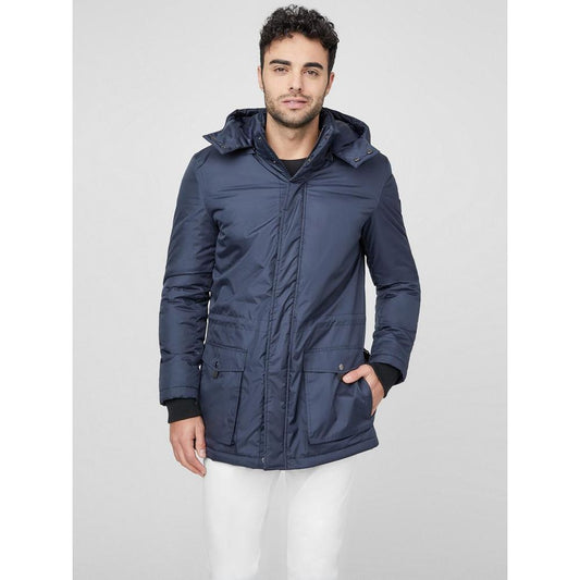 Guess Navy Blue Polyester Parka Guess