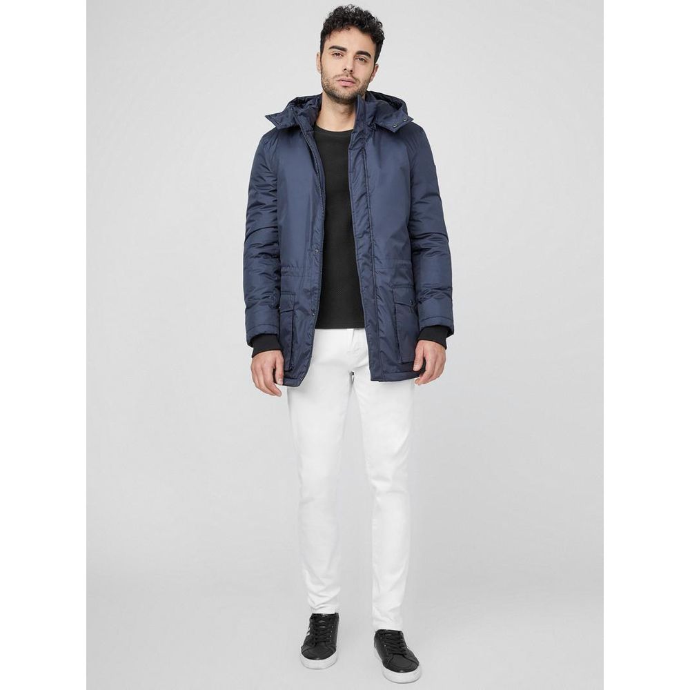 Guess Navy Blue Polyester Parka Guess