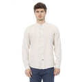 Baldinini Trend White Rayon Long Sleeve T-Shirt - Eljoys Fashion 