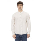 Baldinini Trend White Rayon Long Sleeve T-Shirt - Eljoys Fashion 