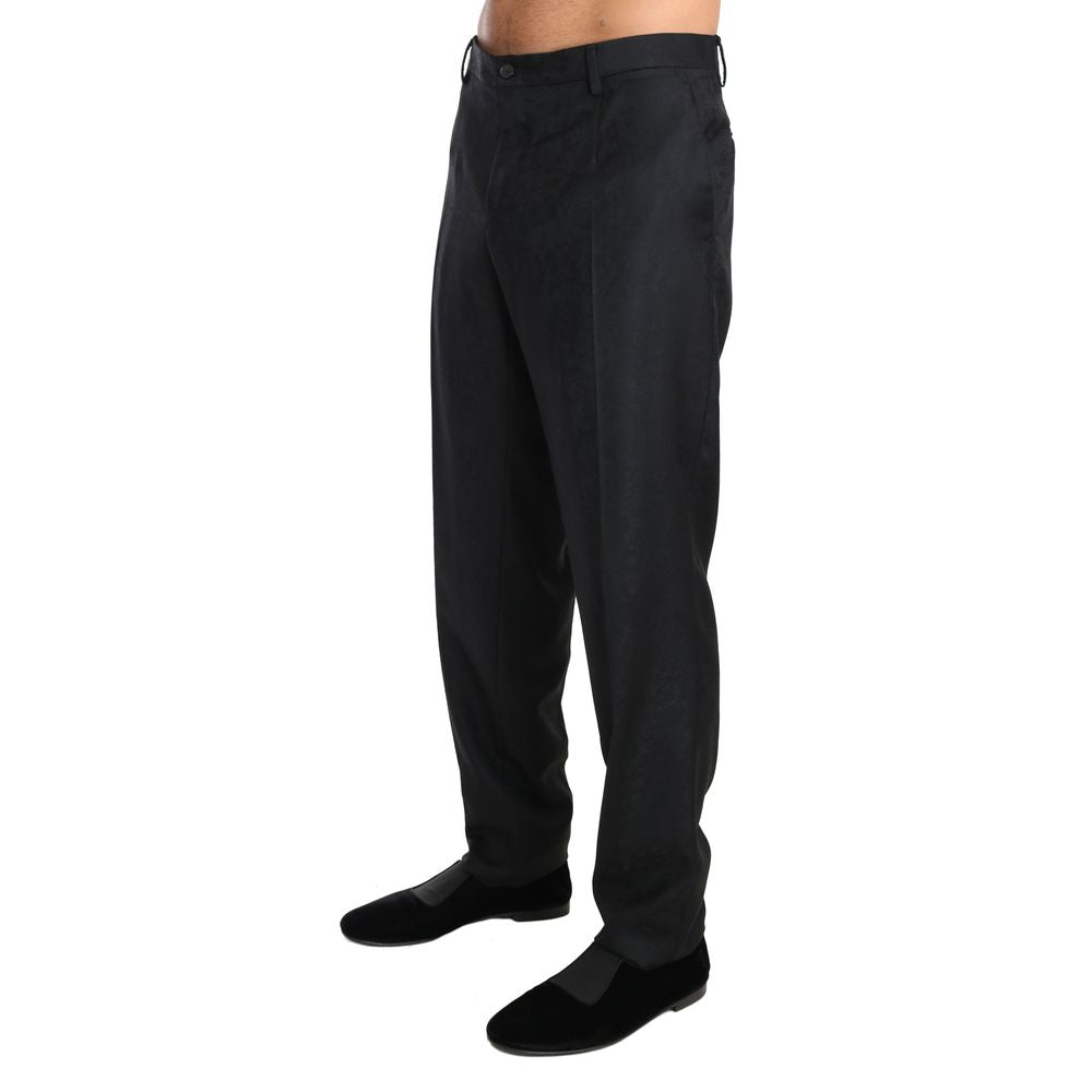 Dolce & Gabbana Gray Cotton Dress Pants Dolce & Gabbana