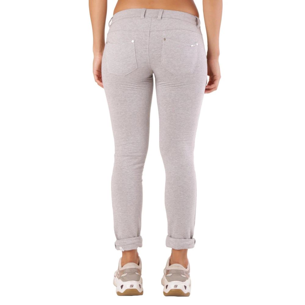 Met Gray Cotton Skinny Pants Met