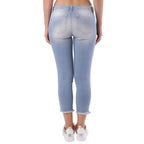 Met Blue Cotton Cropped Jeans Met