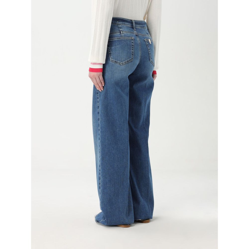 Liu Jo Blue Cotton Flared Jeans Liu Jo