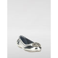 Tory Burch Silver Leather Ballet Flats Tory Burch