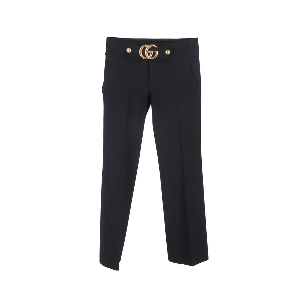 Gucci Black Viscose Dress Pants Gucci