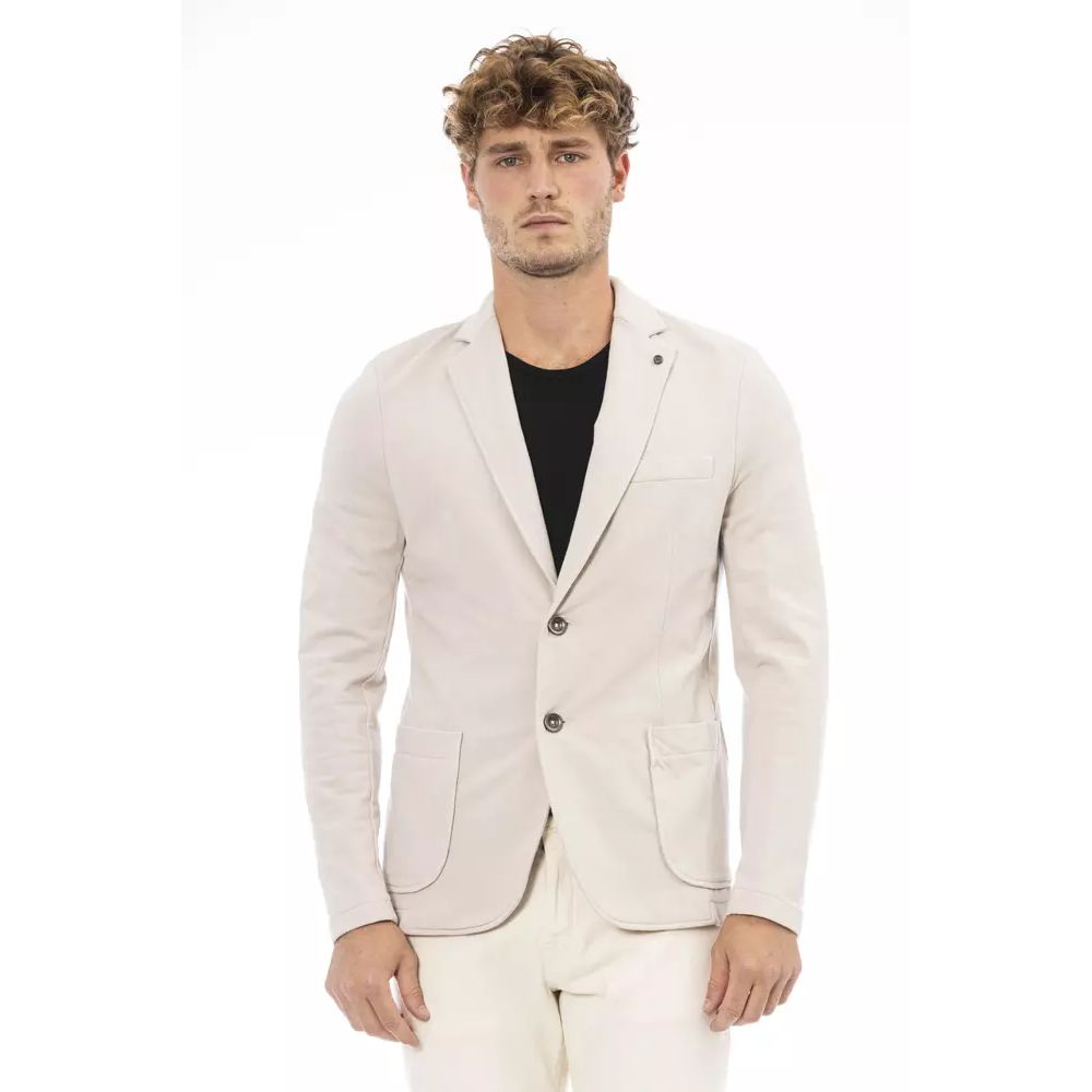 Distretto12 Beige Cotton Blazer Distretto12