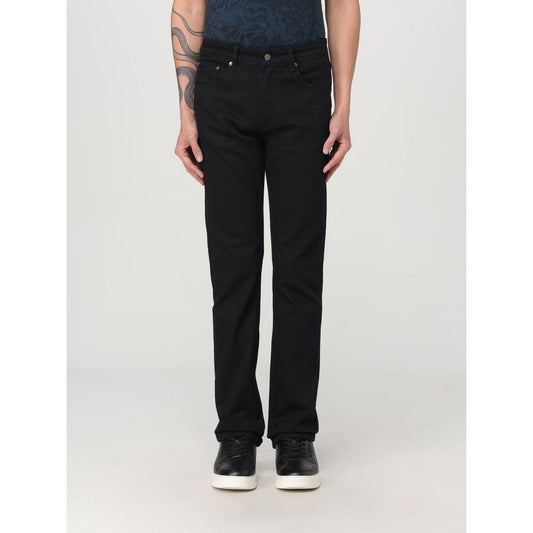 Just Cavalli Black Cotton Straight-Leg Jeans Just Cavalli