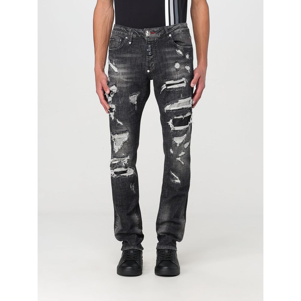Philipp Plein Gray Denim Slim Fit Jeans Philipp Plein