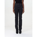 Saint Laurent Black Cotton Straight-Leg Jeans Saint Laurent
