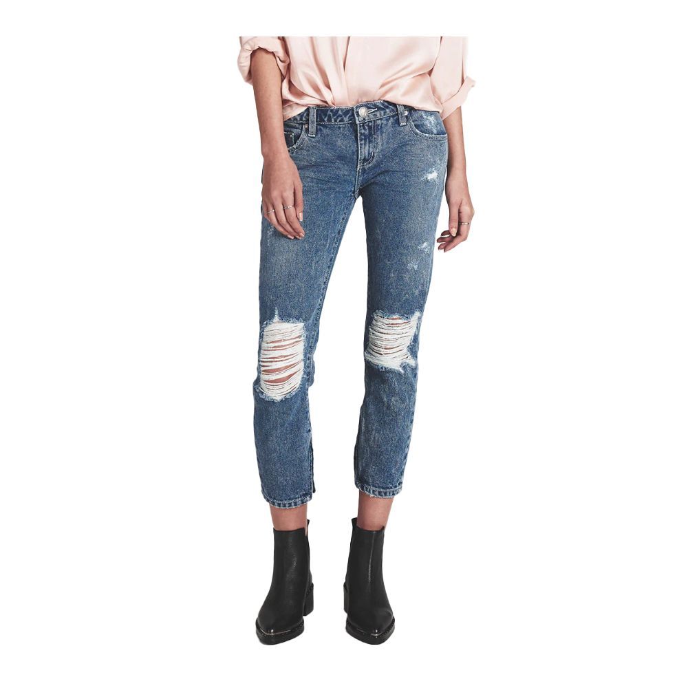 One Teaspoon Blue Cotton Cropped Jeans One Teaspoon