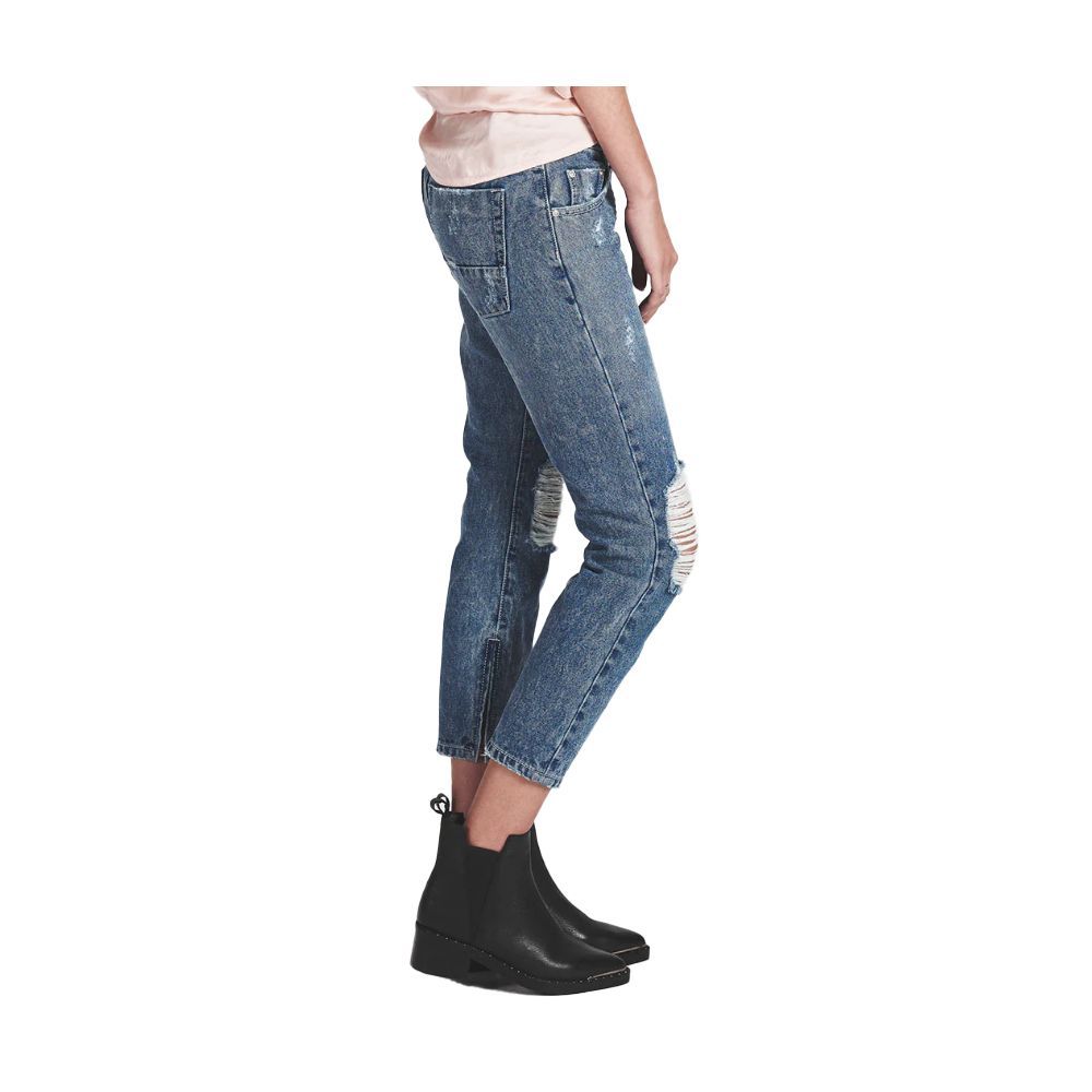 One Teaspoon Blue Cotton Cropped Jeans One Teaspoon