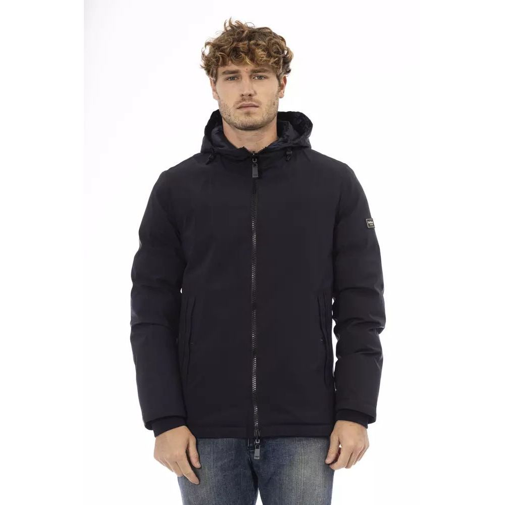 Baldinini Trend Blue Polyester Shell Jacket Baldinini Trend