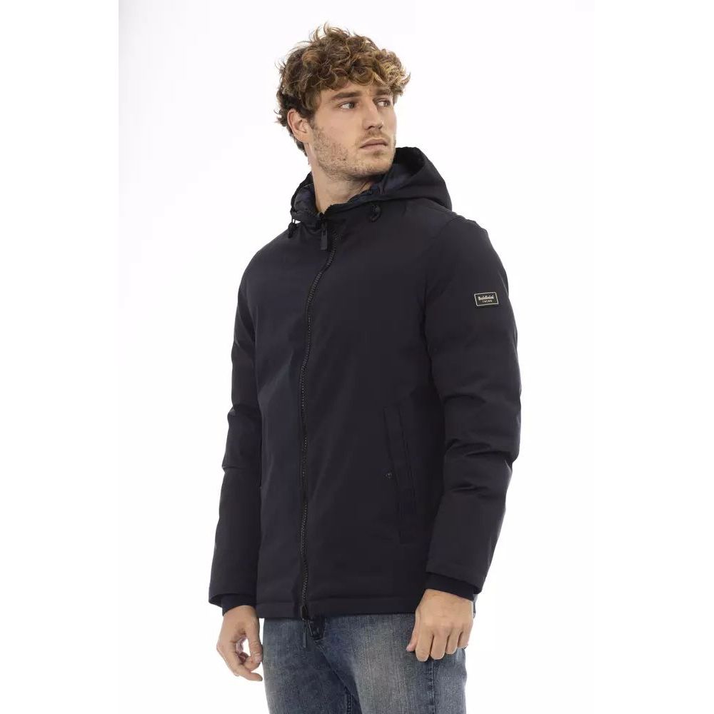 Baldinini Trend Blue Polyester Shell Jacket Baldinini Trend