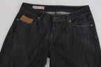 PLEIN SUD Cotton Blue High Waist Straight Cropped Trouser Jeans