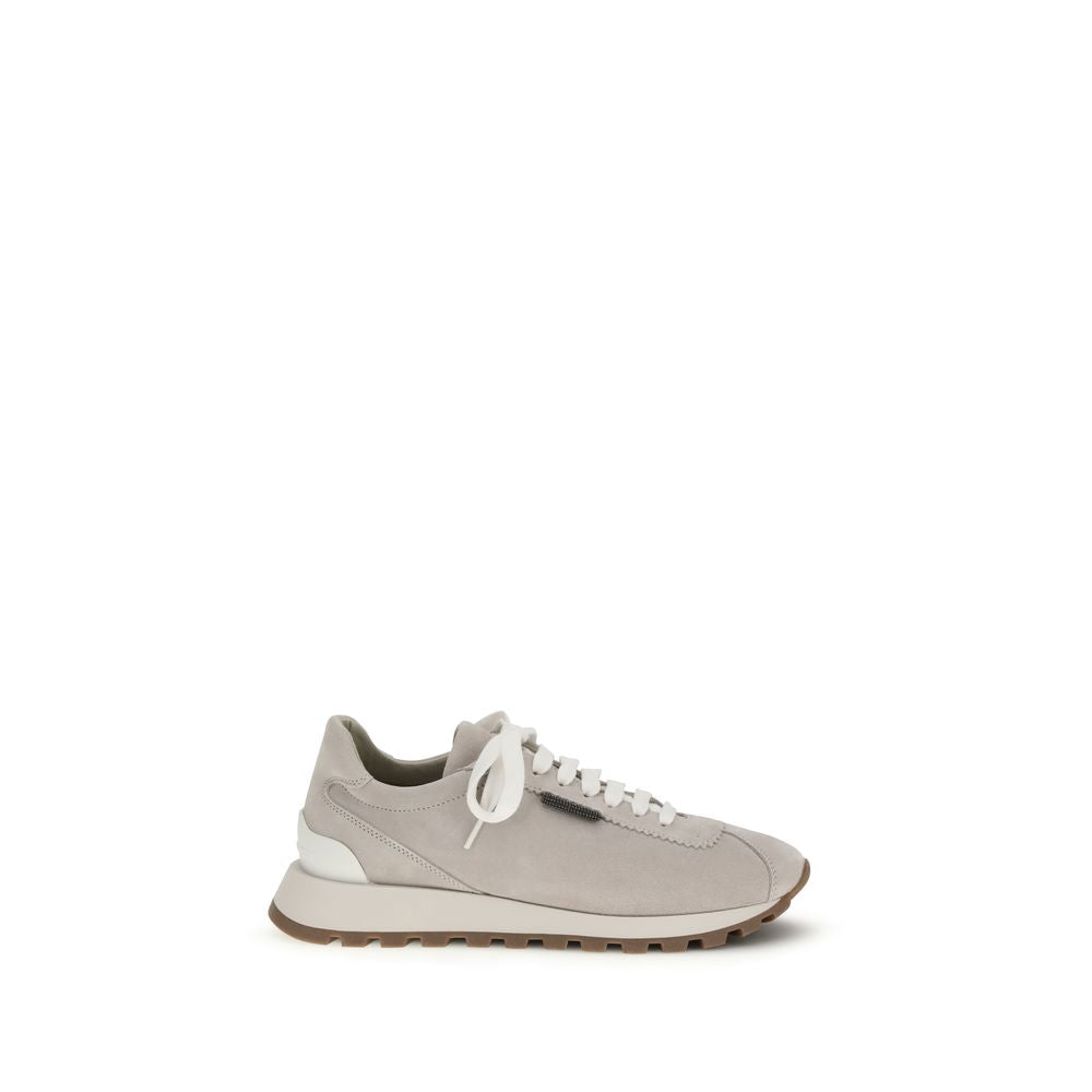 Brunello Cucinelli Gray Rubber Platform Sneakers Brunello Cucinelli