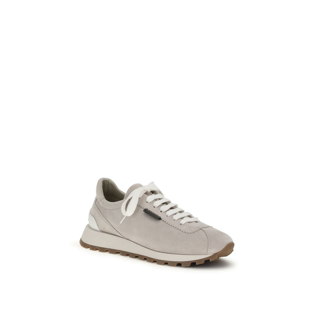 Brunello Cucinelli Gray Rubber Platform Sneakers Brunello Cucinelli