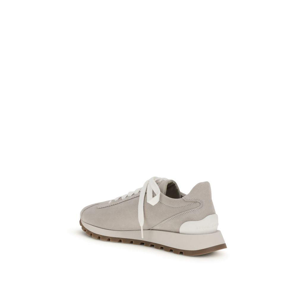 Brunello Cucinelli Gray Rubber Platform Sneakers Brunello Cucinelli