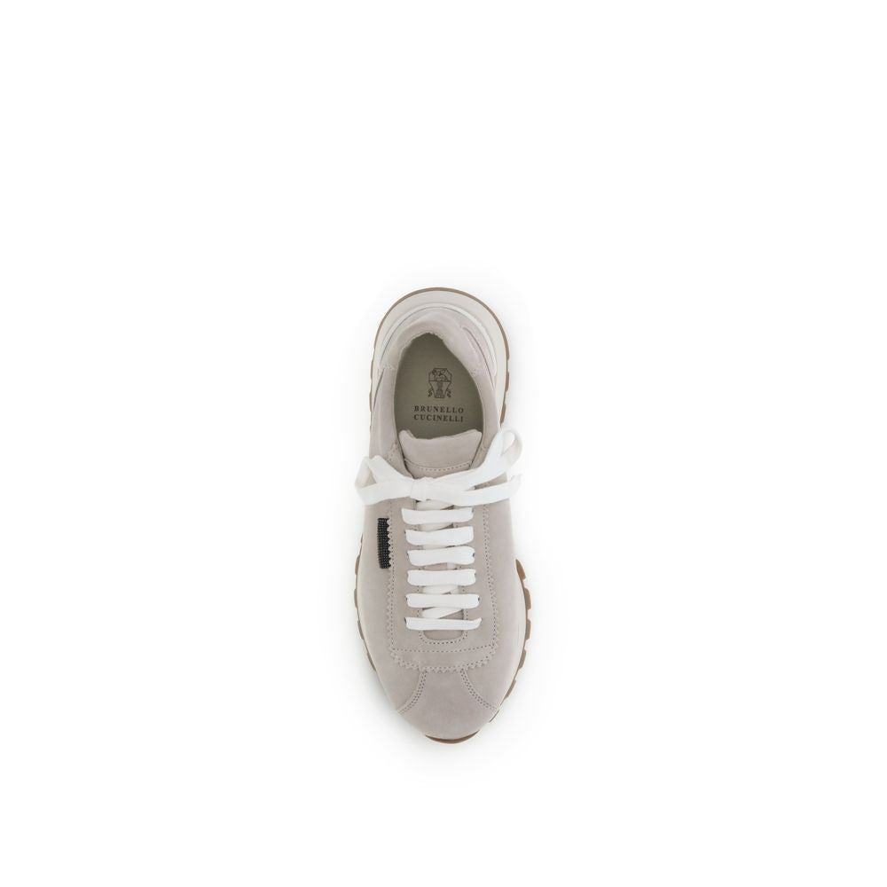 Brunello Cucinelli Gray Rubber Platform Sneakers Brunello Cucinelli