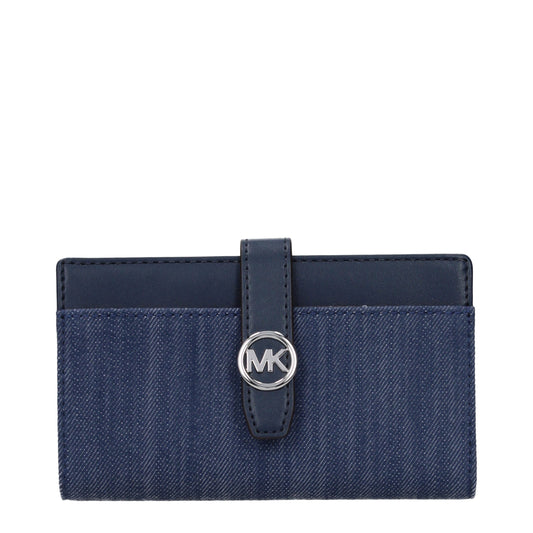 Michael Kors Blue Fabric Wallet Michael Kors
