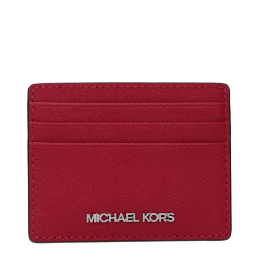 Michael Kors Red Leather Cardholder Michael Kors