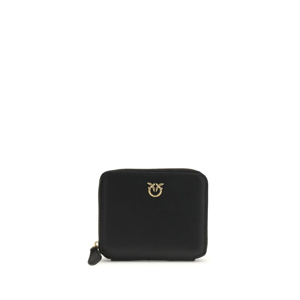 PINKO Black Calf Leather Bos Taurus Wallet PINKO
