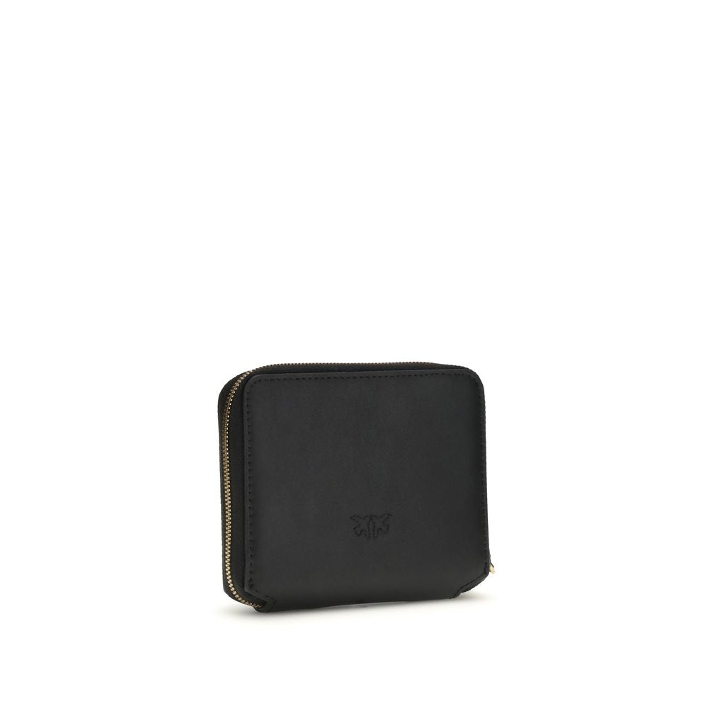 PINKO Black Calf Leather Bos Taurus Wallet PINKO