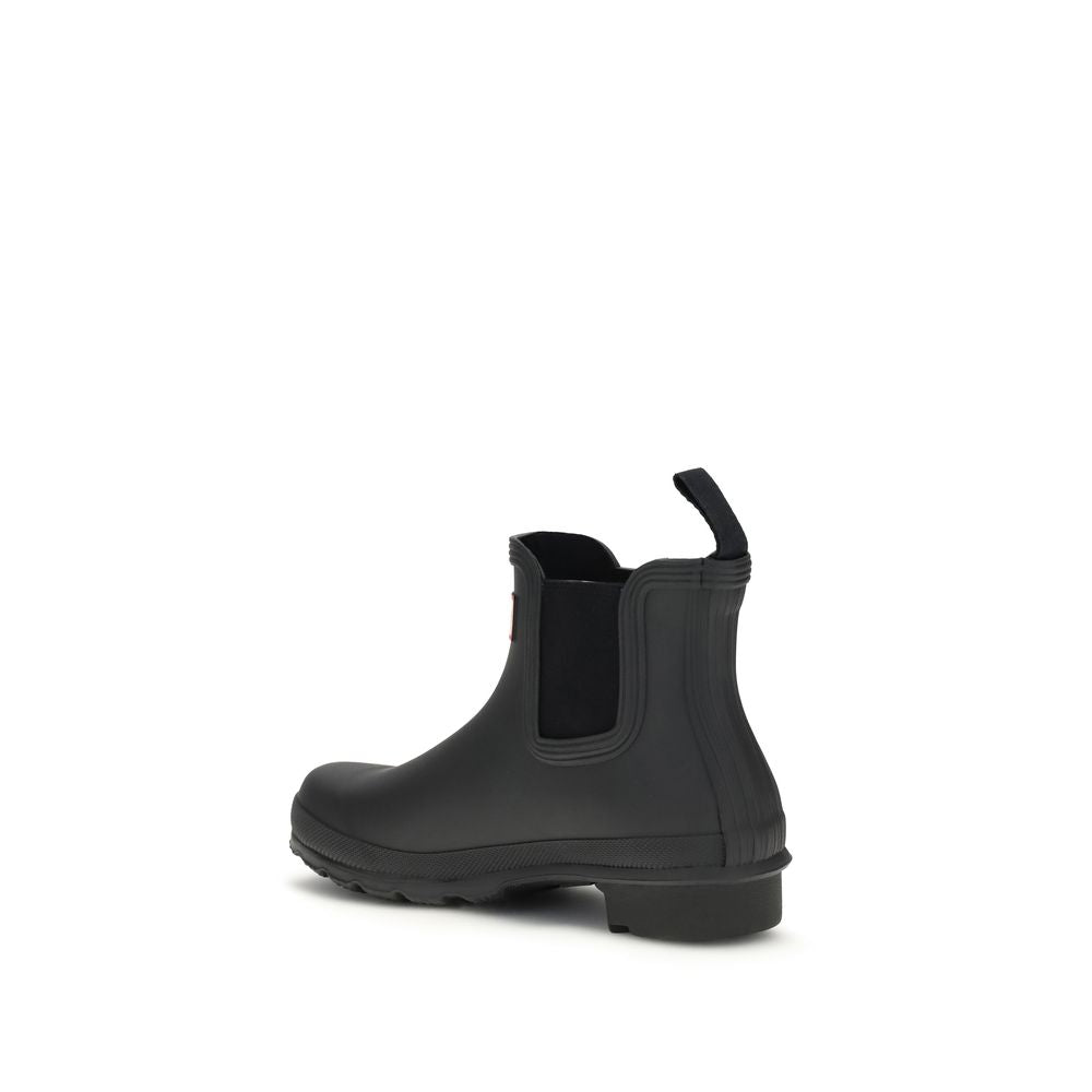 Hunter Black Rubber Ankle Boots Hunter