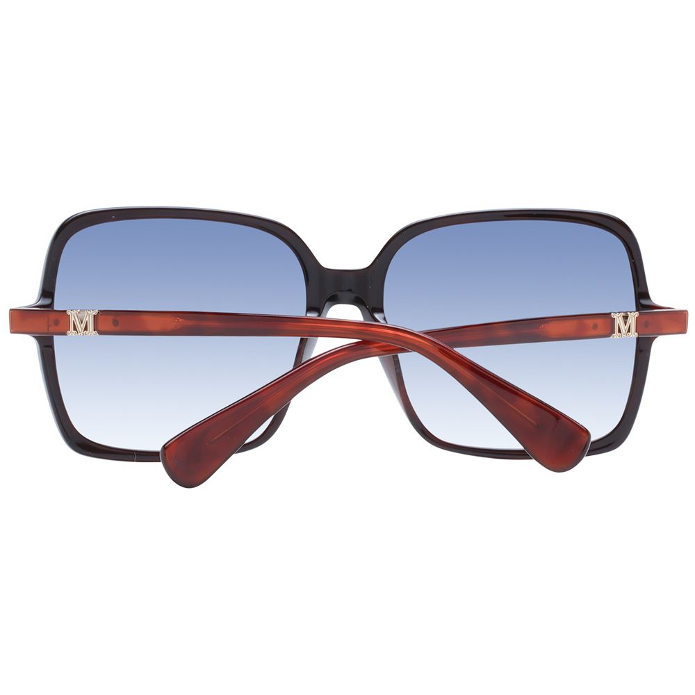 Max Mara blue plastic sunglasses with sleek, modern frame and tinted lenses, stylish accessory for sun protection.